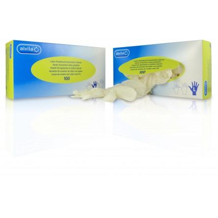 Alvita guantes de latex con polvo t- l 100 guantes Alvita guantes de latex con polvo t- l 100 guantes