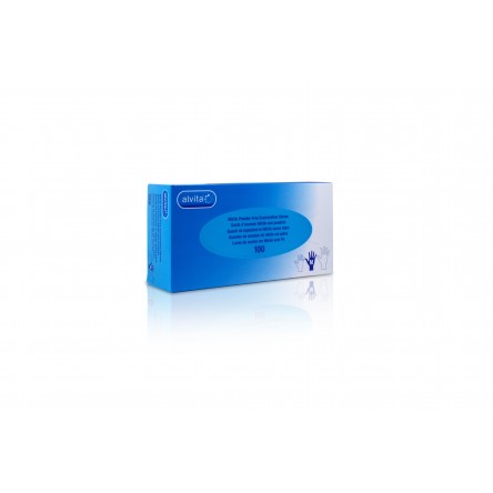 Alvita guantes de nitrilo con polvo t- l 100 guantes Alvita guantes de nitrilo con polvo t- l 100 guantes