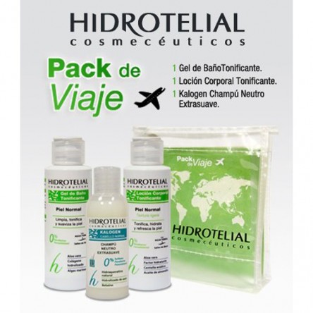 Hidrotelial pack viaje gel 100 ml + locion 100 ml+ champu 50 ml Hidrotelial pack viaje gel 100 ml + locion 100 ml+ champu 50 ml