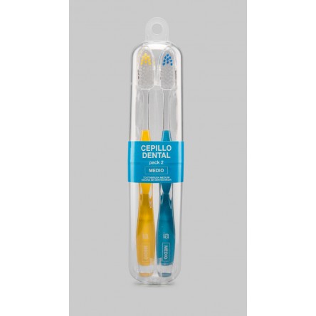 Interapothek cepillo dent. medio pack 2 cepillos Interapothek cepillo dent. medio pack 2 cepillos