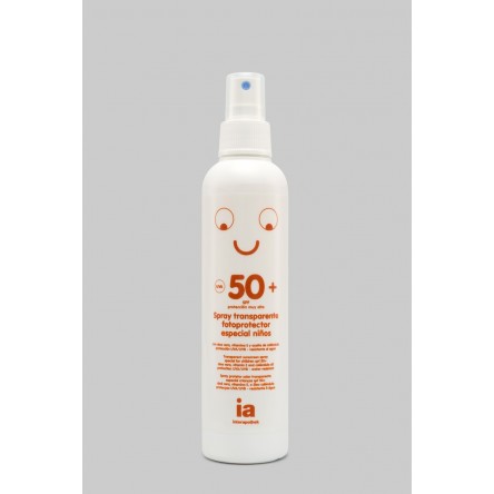 Interapothek fotoprotec spf 50+ spray infantil transparente muy alta 200 ml Interapothek fotoprotec spf 50+ spray infantil transparente muy alta 200 ml