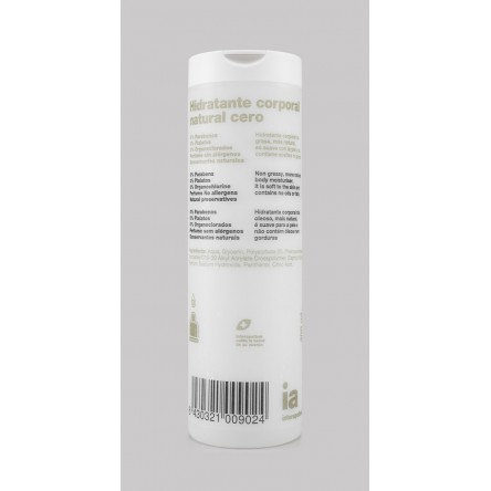 Interapothek hidratante natural cero 400 ml Interapothek hidratante natural cero 400 ml