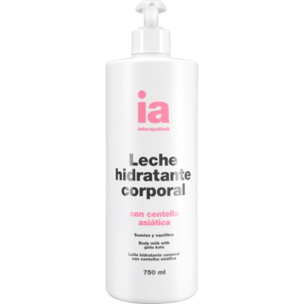 Interapothek leche corporal hidratante con centella asiatica dosificador 750 ml Interapothek leche corporal hidratante con centella asiatica dosificador 750 ml