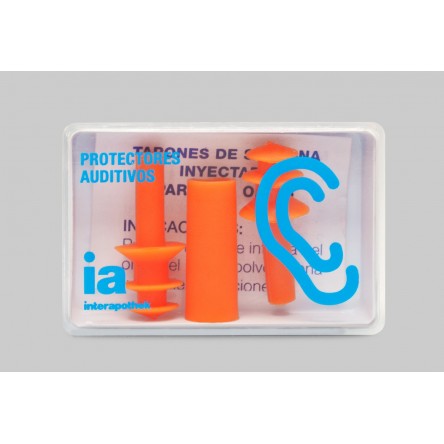 Interapothek tapones oidos adultos silicona inyectada 2 unidades Interapothek tapones oidos adultos silicona inyectada 2 unidades