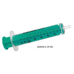 Jeringa barato esteril 10 ml. sin aguja