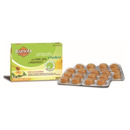 Juanola pastillas blandas propol hiedra miel limon 24 pastillas Juanola pastillas blandas propol hiedra miel limon 24 pastillas