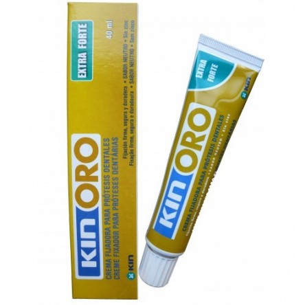 Kin oro crema fija extraforte para dentaduras 40 ml