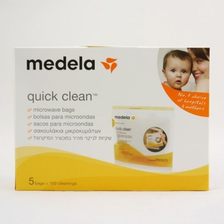 Medela bolsas de esterilizar para microondas reutilizables quick clean 5 unidades Medela bolsas de esterilizar para microondas reutilizables quick clean 5 unidades