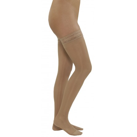 Media larga (a-f) comp normal medilast hasta el muslo blonda beige t-extragrande Media larga (a-f) comp normal medilast hasta el muslo blonda beige t-extragrande