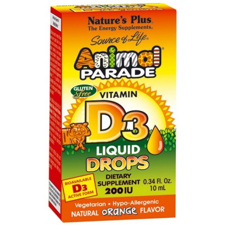 Nature´s plus animal parade vitamina d3 gotas 10 ml