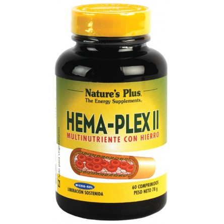Nature´s plus hema-plex ii hierro 60 comprimidos Nature´s plus hema-plex ii hierro 60 comprimidos
