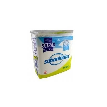 Protector de cama sabanindas super seco super total 60 x 60 20 unidades Protector de cama sabanindas super seco super total 60 x 60 20 unidades