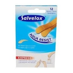 Salvelox apositos plastico aqua resist express 12 tiritas