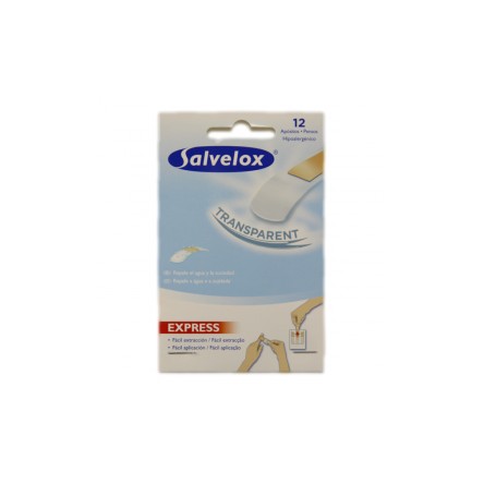 Salvelox apositos plastico aqua resist express 12 tiritas transparentes Salvelox apositos plastico aqua resist express 12 tiritas transparentes