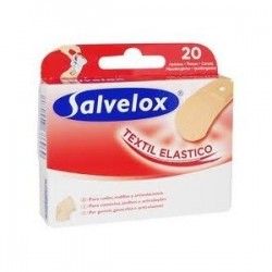 Salvelox apositos textil elastico adhesivo tela 20 tiritas