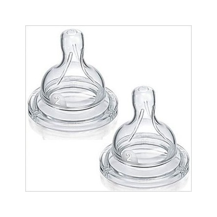 Avent 2 tetinas silicona 2 agujeros Avent 2 tetinas silicona 2 agujeros