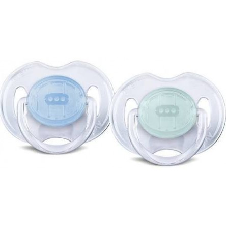 Avent chupete silicona translucido 0- 6 meses 2 chupetes Avent chupete silicona translucido 0- 6 meses 2 chupetes