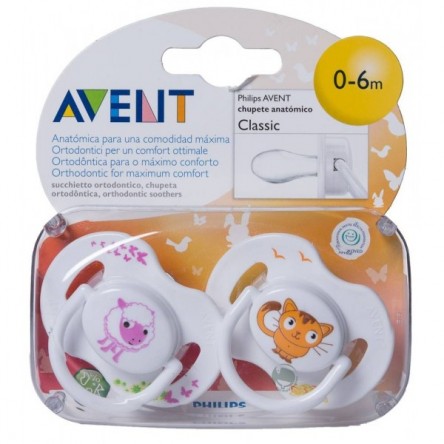 Avent chupete silicona truman 0- 6 meses 2 chupetes Avent chupete silicona truman 0- 6 meses 2 chupetes