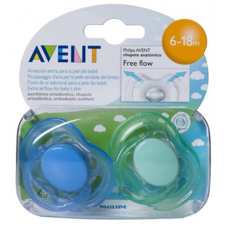Avent chupete silicona ventilado 6-18 meses 2 chupetes Avent chupete silicona ventilado 6-18 meses 2 chupetes
