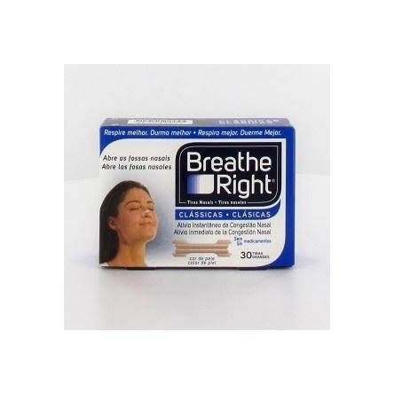 Tiras nasales breathe right color talla grande 30 unidades