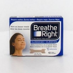 Tiras nasales breathe right s-m 10 unidades