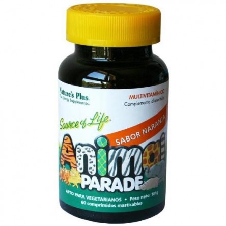 NATURE´S PLUS ANIMAL PARADE MULTIVITAMINICO NARANJA 60 COMPRIMIDOS MASTICABLES NATURE´S PLUS ANIMAL PARADE MULTIVITAMINICO NARANJA 60 COMPRIMIDOS MASTICABLES