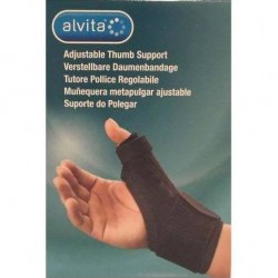 Muñequera metapulgar alvita ajustable talla- 1 contorno de muñeca 12-19 cm