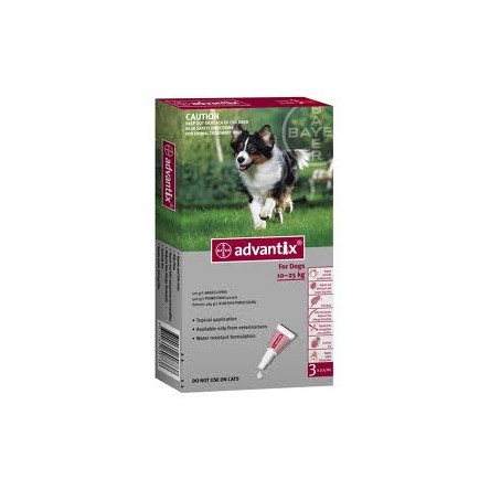 Advantix perros 10-25 kilos 4 pipetas Advantix perros 10-25 kilos 4 pipetas