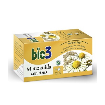 Bie3 manzanilla con anis 1.4 g 25 filtros Bie3 manzanilla con anis 1.4 g 25 filtros