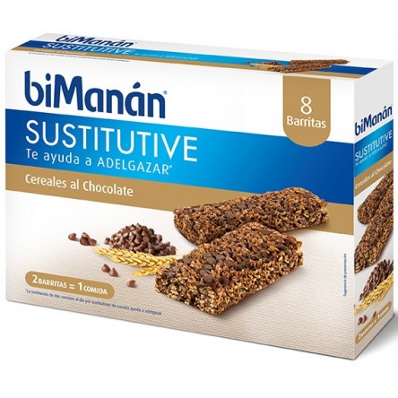 Bimanan barritas cereales al cacao con chocochips 31 g 8 barritas Bimanan barritas cereales al cacao con chocochips 31 g 8 barritas