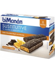 Bimanan barritas chocolate negro y naranja 40 g 8 barritas