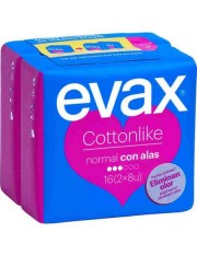 Evax compresa cottonlike normal con alas 16 unidades