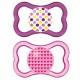DOS CHUPETES SILICONA MAM AIR PACK +6 MESES