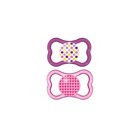DOS CHUPETES SILICONA MAM AIR PACK +6 MESES