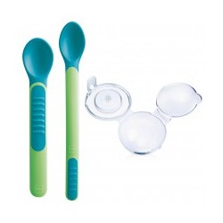 OUTLET MAM HEAT SENSITIVE SPOON & COVER + 6 MESES CUCHARA CON ENVOLTURA DE PROTECCION