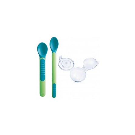 MAM HEAT SENSITIVE SPOON & COVER + 6 MESES CUCHARA CON ENVOLTURA DE PROTECCION