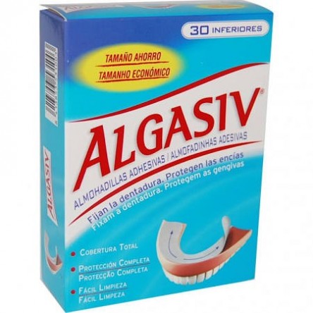 Algasiv almohadillas adhesivas protesis 30 u inferior