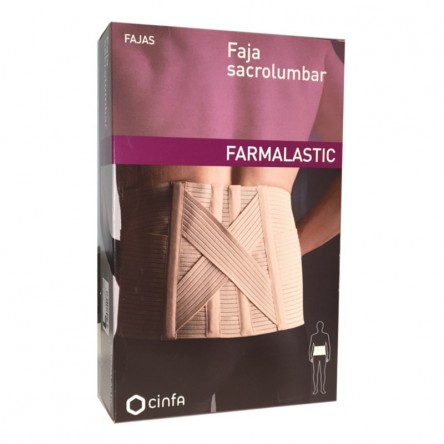 Faja sacrolumbar farmalastic beige t-2 (cintura 90-105 cm) cinfa