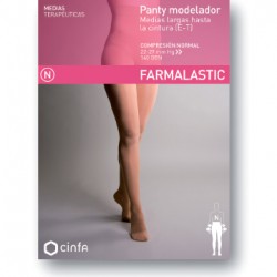 Panty modelador compresion normal farmalastic beige t- g(tobillo 26-27 cm,pantorrilla40-42 cm) cinfa