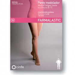 Panty modelador compresion normal farmalastic beige t- m(tobillo 24-25 cm,pantorrilla37-39 cm) cinfa