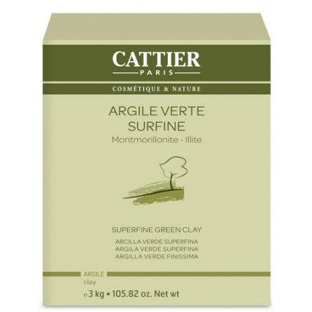 Cattier arcilla verde superfina de 3 kg Cattier arcilla verde superfina de 3 kg