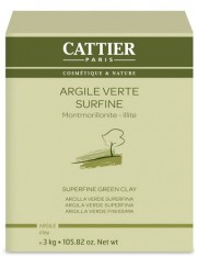 Cattier arcilla verde superfina de 3 kg
