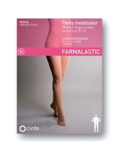 Panty modelador compresion normal farmalastic beige t-eg(tobillo 28-29 cm,pantorrilla43-45 cm) cinfa