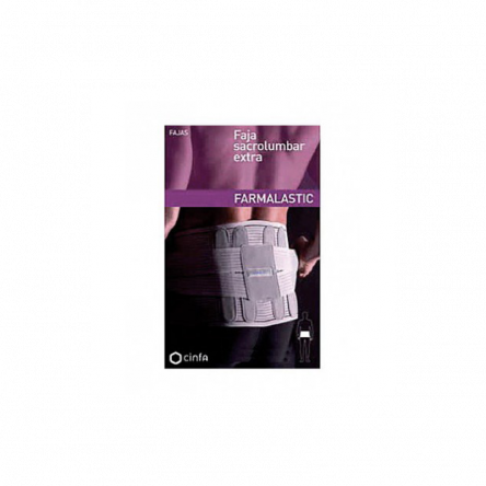Faja sacrolumbar farmalastic extra gris t-4 (cintura 120-130 cm) cinfa Faja sacrolumbar farmalastic extra gris t-4 (cintura 120-130 cm) cinfa