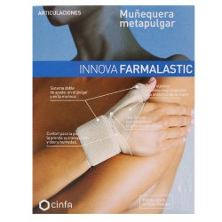 Muñequera metapulgar farmalastic innova beige talla g/ext-g (muñeca 19-23 cm,pulgar 6.5-7.5 cm) cinfa