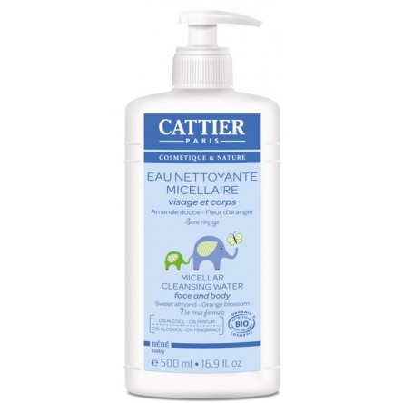 Cattier bebe agua limpiadora micelar 500 ml Cattier bebe agua limpiadora micelar 500 ml