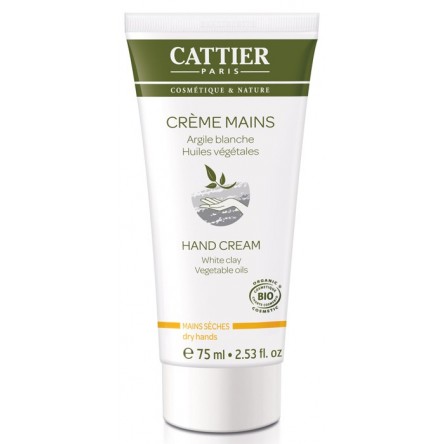 Cattier crema de manos con arcilla blanca 75 ml Cattier crema de manos con arcilla blanca 75 ml
