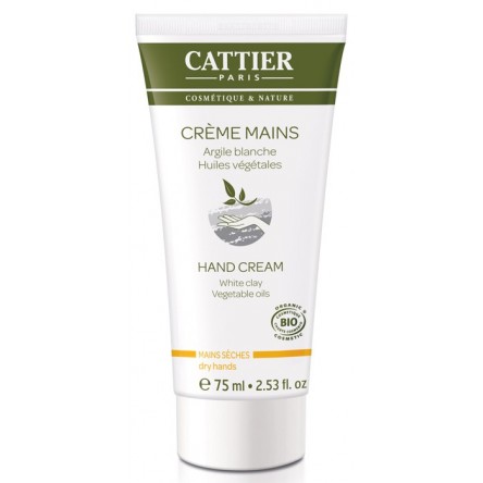 Cattier crema de manos con arcilla blanca 75 ml