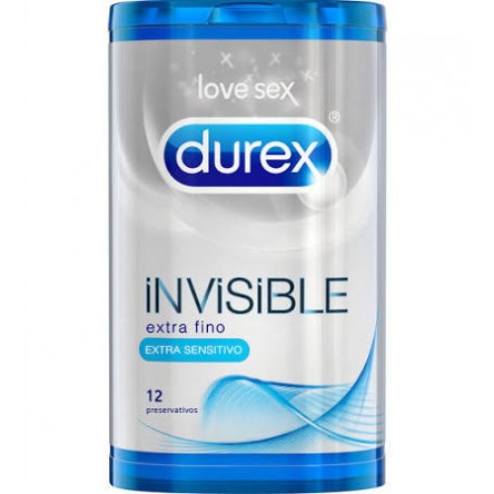 PRESERVATIVOs DUREX INVISIBLE SENSITIVO 12 UNIDADES PRESERVATIVOs DUREX INVISIBLE SENSITIVO 12 UNIDADES