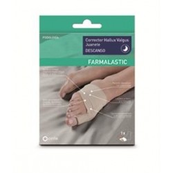 CORRECTOR HALLUX VALGUS JUANETE FARMALASTIC DESCANSO TALLA GRANDE de 23 a 24.5 cm CINFA